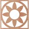 Ekena Millwork Blume Wood Fretwork Pierced Ceiling Medallion, Cherry, 22"OD x 7 5/8"ID x 3/8"T CMWP22X22X0375BLCH - alternate 3